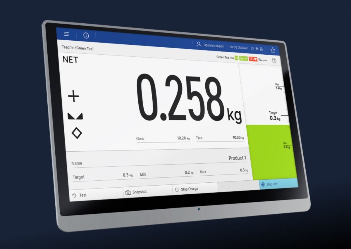 Minebea Intec Blue HMI — industrial weighing terminal